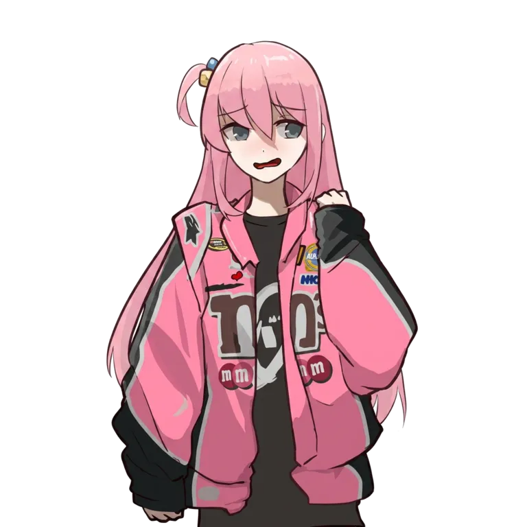 Alissa, the AI racing companion — an anime girl in a pink racing jacket